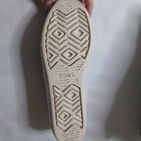 NWT TOMS womens GRAY ALPARGATA drizzle grey SLUB CHAMBRAY slip-on SIZE 9.5 - Picture 2 of 10